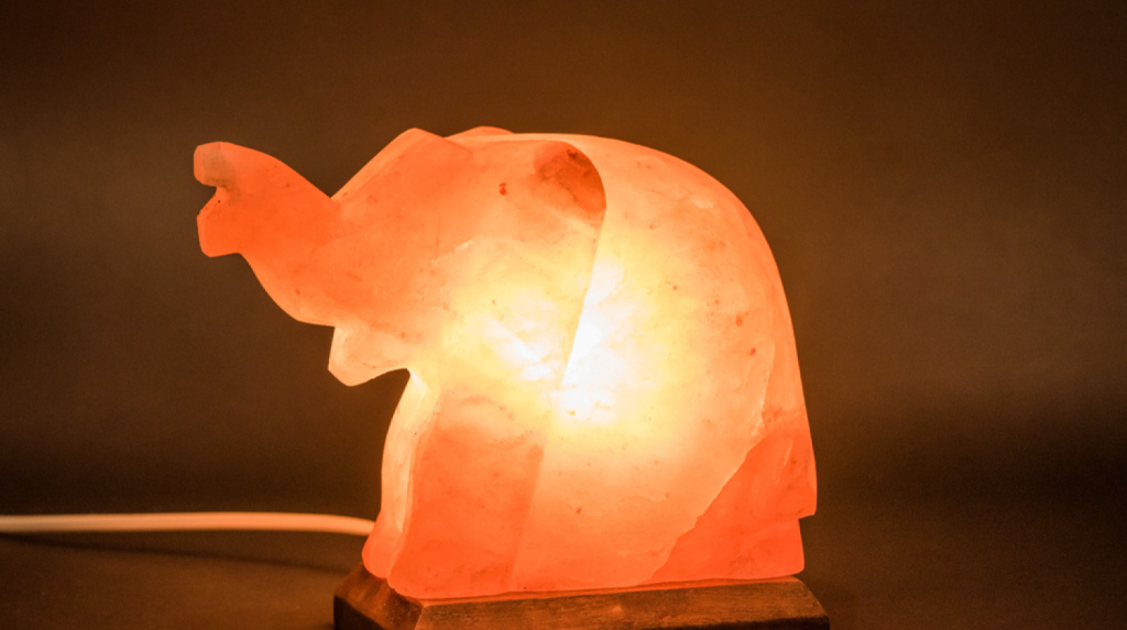 Hand-Carved Salt Crystal Lamp